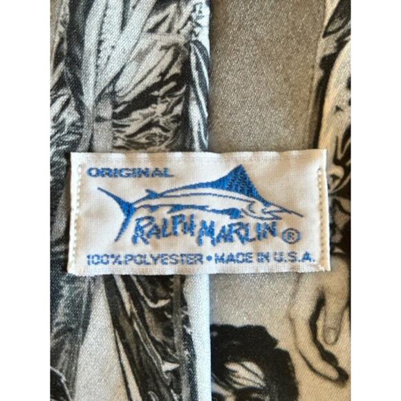Vintage Ralph Marlin Elvis Presley Tie Black & White Portrait Design - Picture 2 of 2
